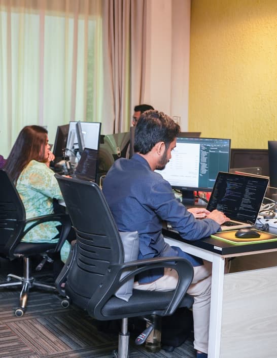 Illustration for AI workflow automation: specialist reviewing orchestrated tasks and intelligent process flows.