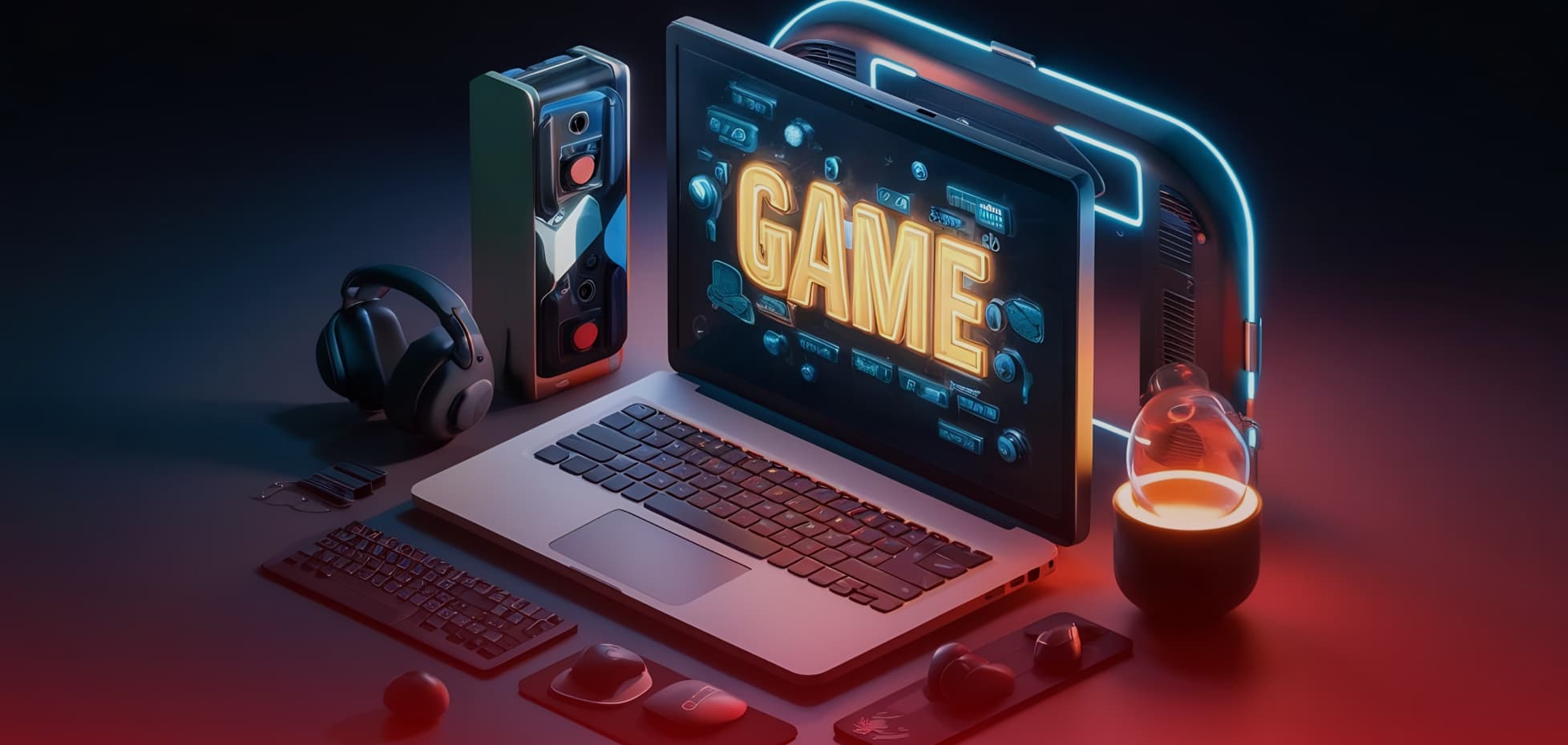 Illustration representing scalable HTML5 game architecture and performance