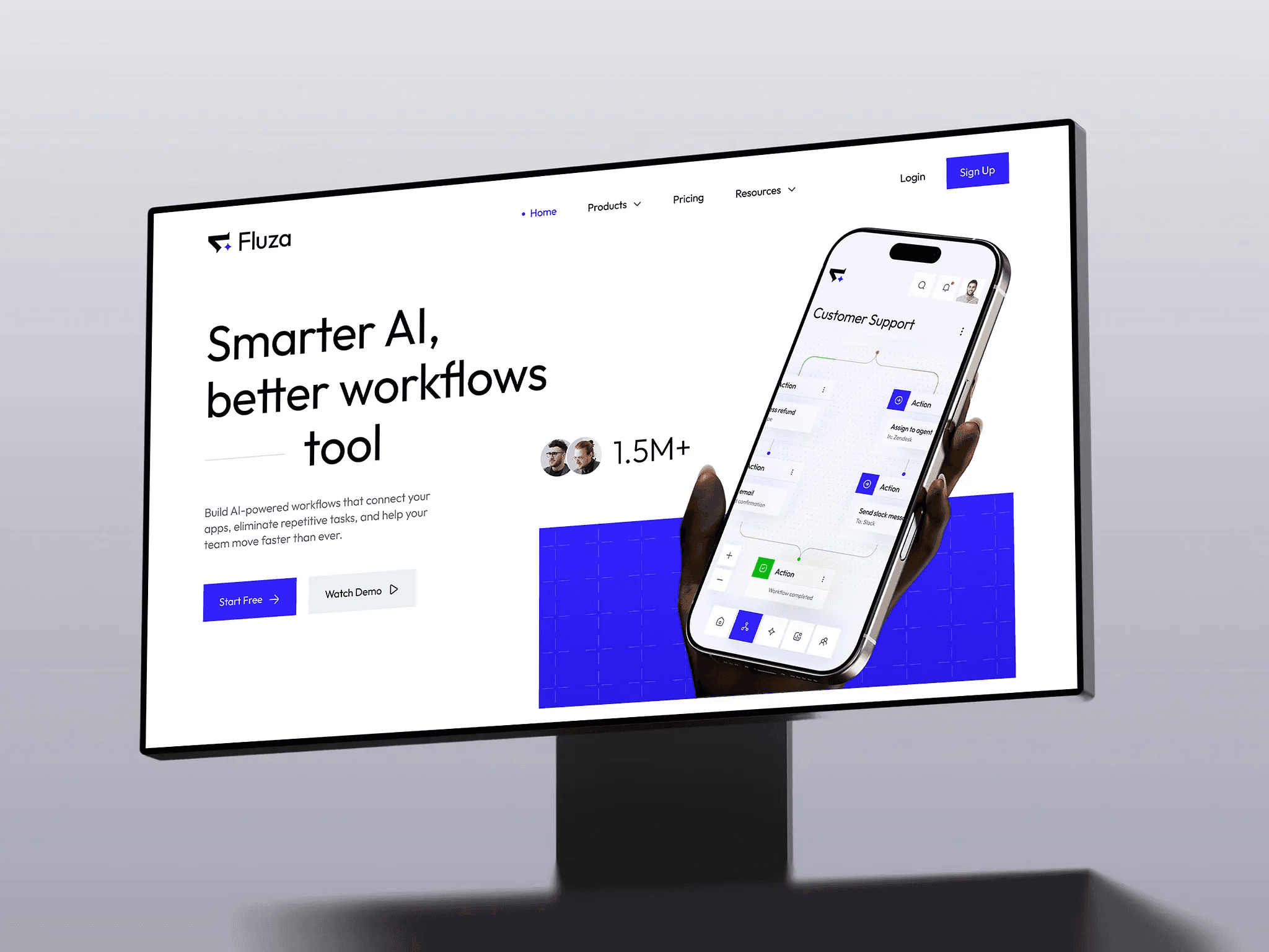 Custom software platform mockup on desktop and mobile devices