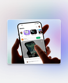 Mobile application mockup on a smartphone