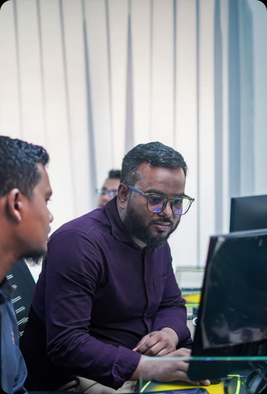 Team discussion in bright office