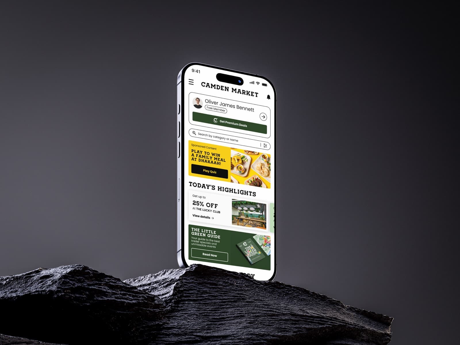 Camden - Loyalty & Deal Platform — product screens